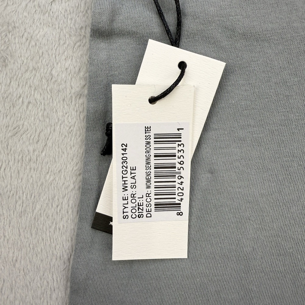 Honor The Gift Sewing Room Graphic T Shirt Womens Large Grey Orange Cotton - Picture 12 of 13